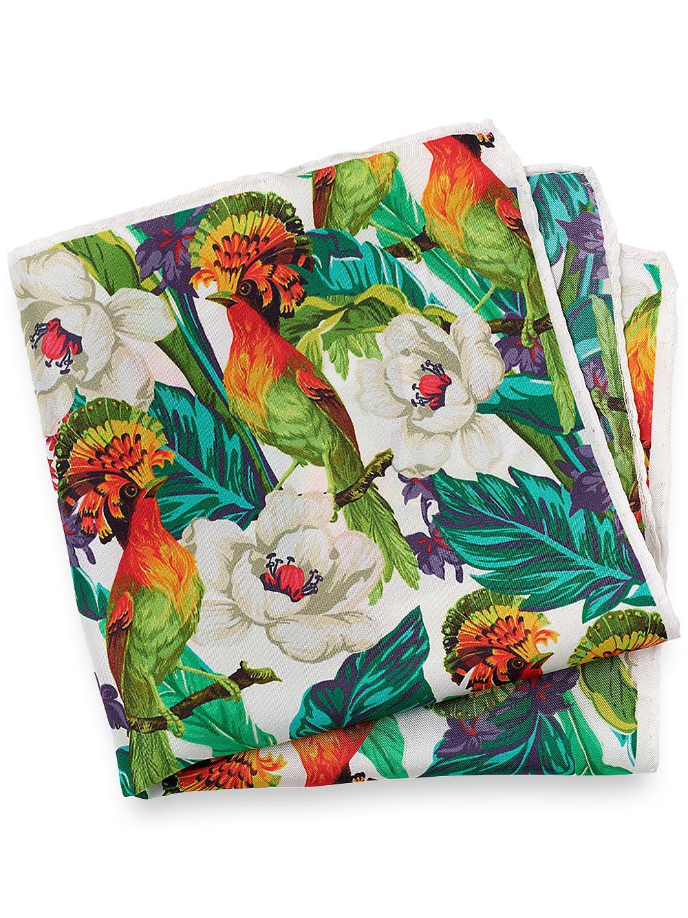 Tropical Silk Pocket Square - Multi Product Image