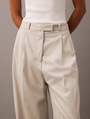 Pleated Wool Gabardine Blend Trouser Product Image