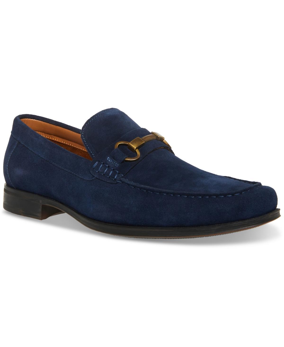 Steve Madden Men's Gideon Slip On Loafers - Navy Suede Product Image