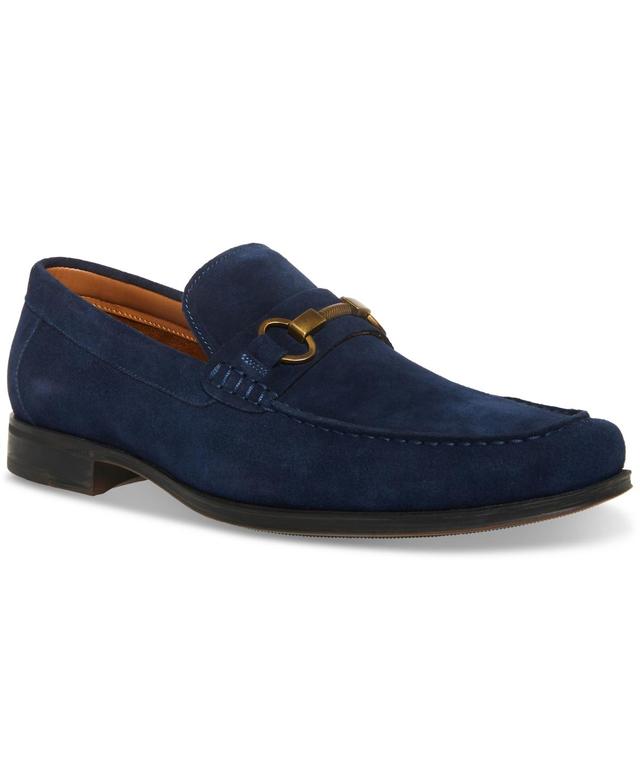 Steve Madden Men's Gideon Slip On Loafers - Navy Suede Product Image