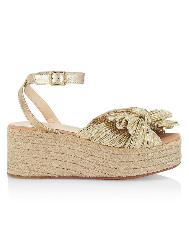 Womens Gaby Pleated Bow Espadrille Sandals Product Image