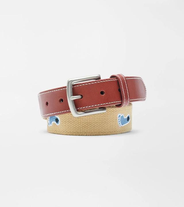 Peter Millar Mens UNC Tarheel Belt | Color: Khaki | Size: 34 Product Image