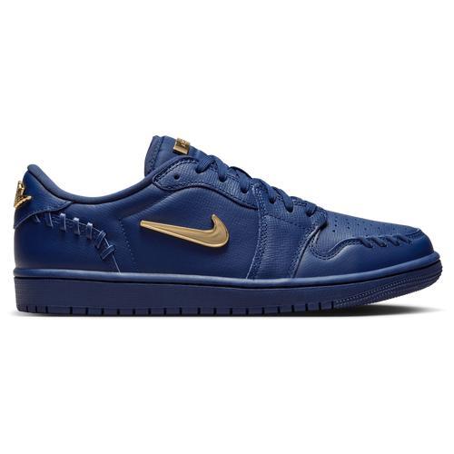 Jordan Womens Jordan Air Jordan 1 Low MM - Womens Basketball Shoes Midnight Navy/Metallic Gold Product Image