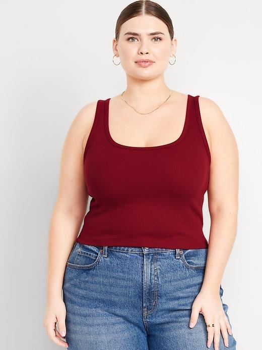 Ribbed Crop Tank Top Product Image