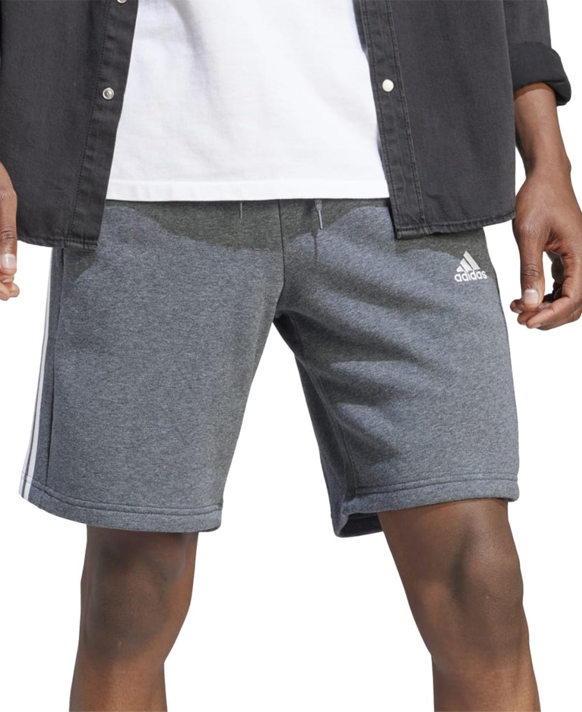 adidas Mens 3-Stripes 10 Fleece Shorts - Arctic Night Product Image