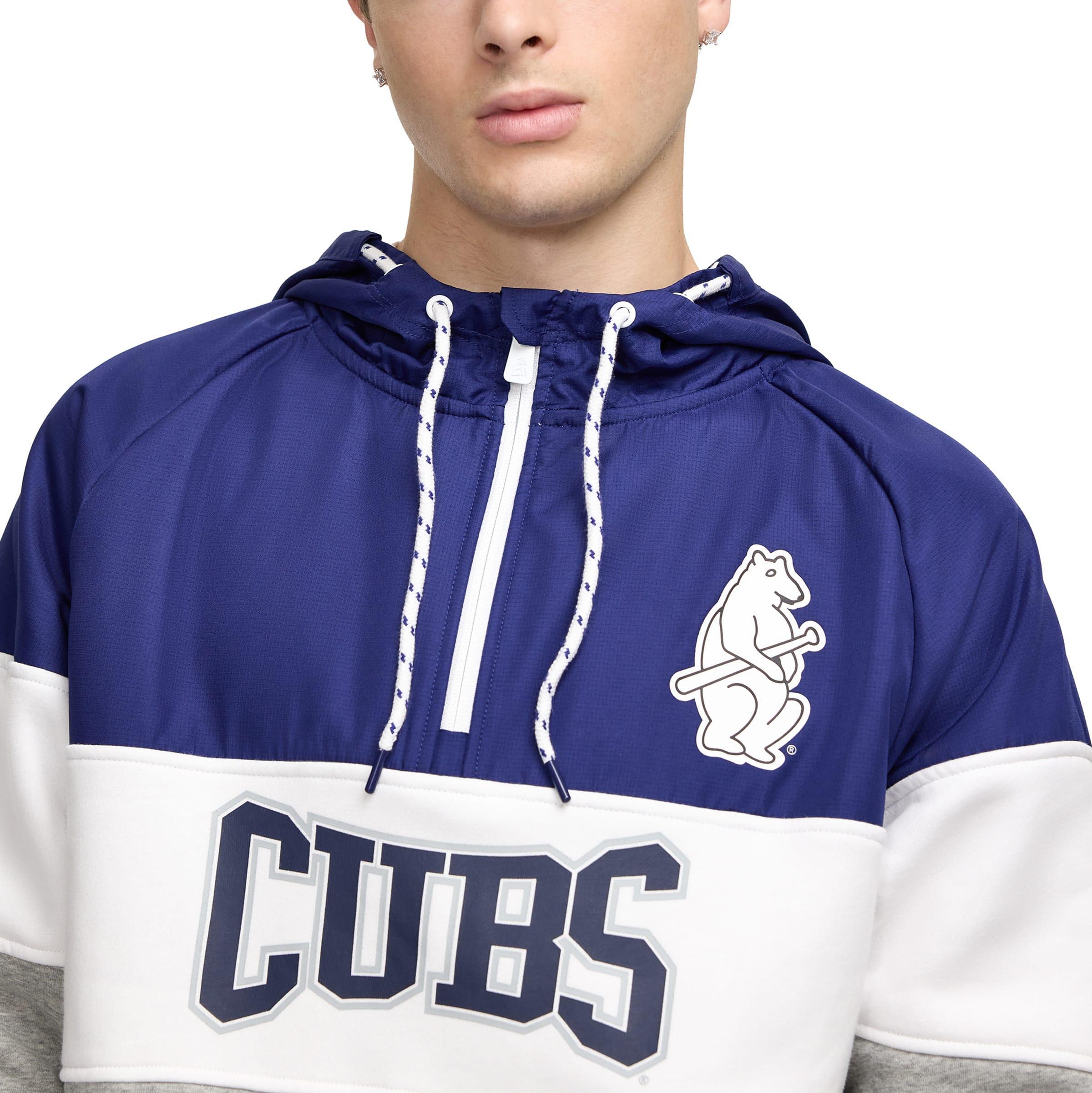 Chicago Cubs Throwback Color Block Hoodie Male Product Image