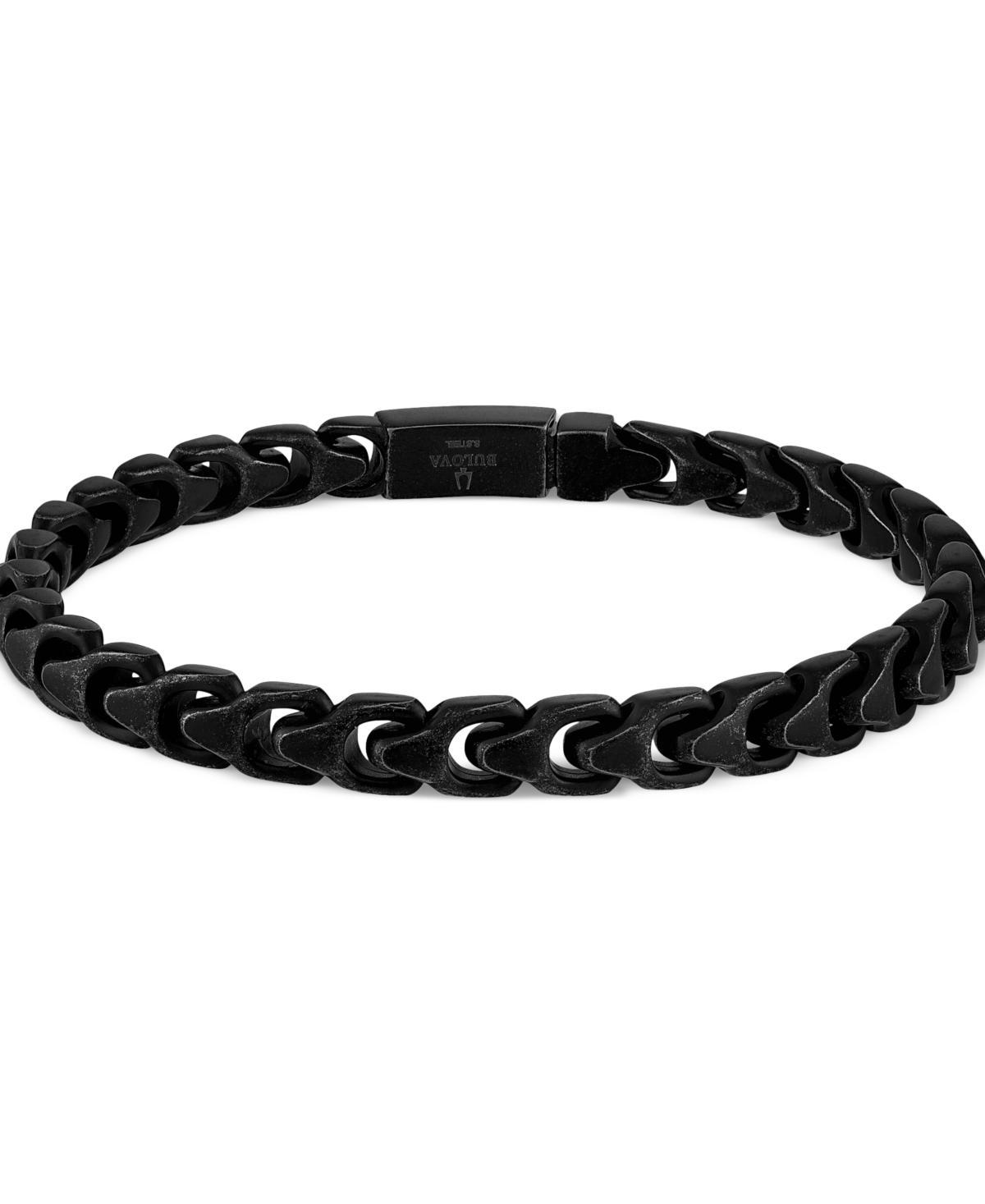 Bulova Mens Link Bracelet Stainless Steel - Black Matte Product Image