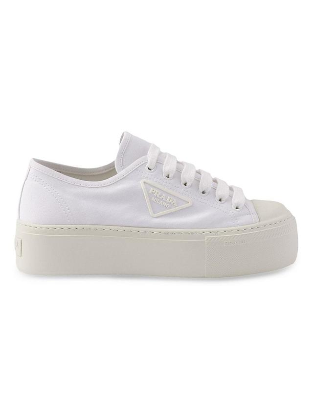 Womens Laced Fabric Sneakers Product Image