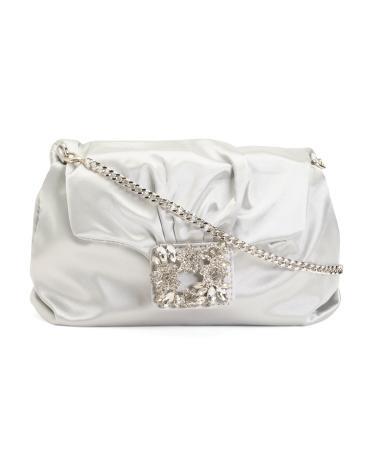 Evening Shoulder Bag With Jewel Closure for Women Product Image