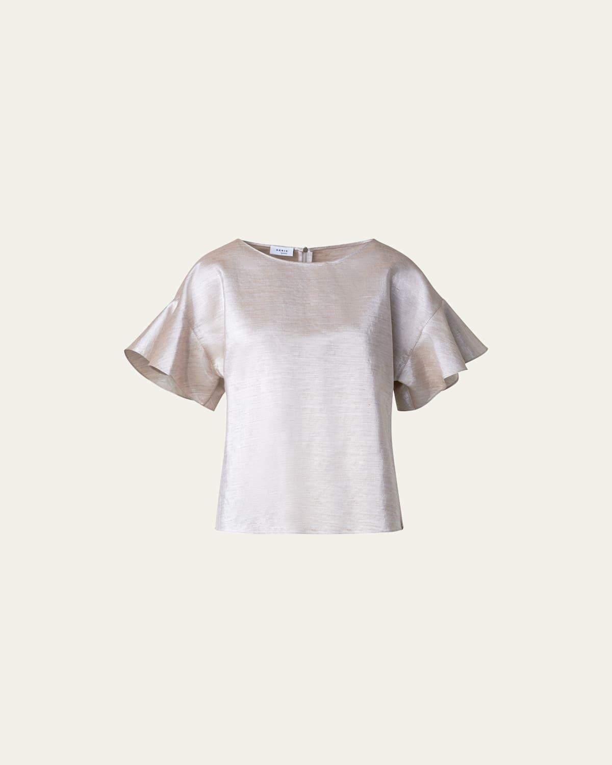 Metallic Linen Canvas Blouse product image