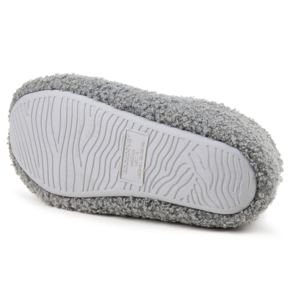 RockDove Women's Teddy Fleece Closed Back Slipper, Size 5-6 US Women, Dark Gray Product Image