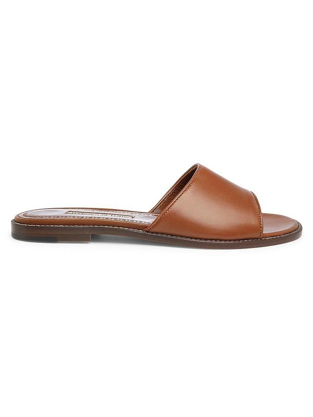 Safinanu Leather Flat Slide Sandals Product Image