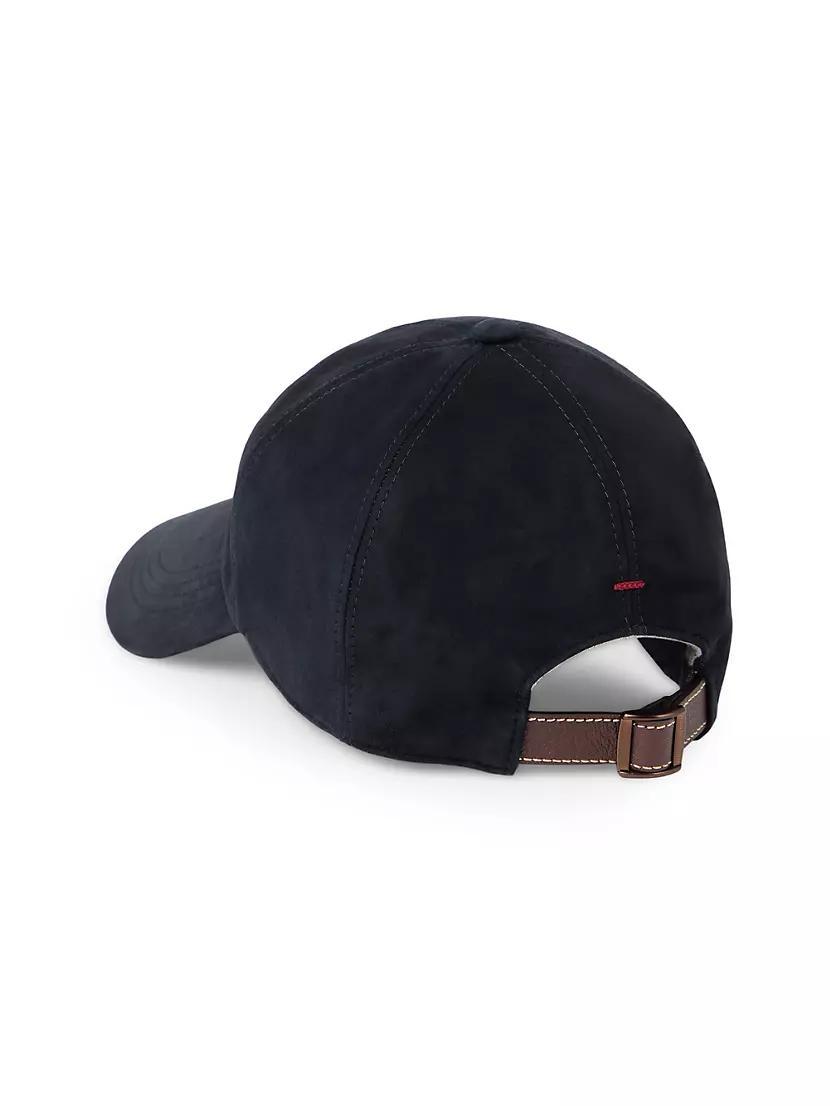 Mens Suede Baseball Cap with Embroidery Product Image