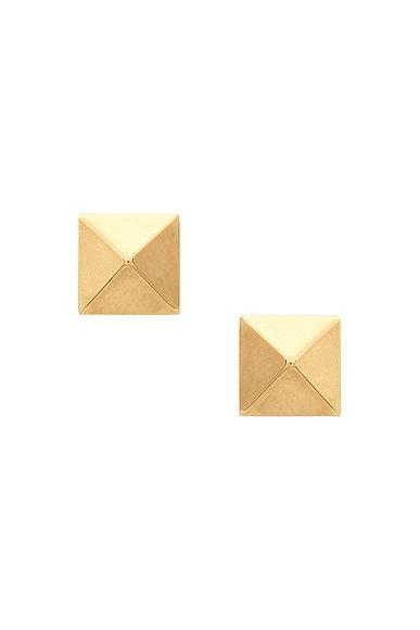 Valentino Garavani Rockstud Earrings in Metallic Gold Product Image