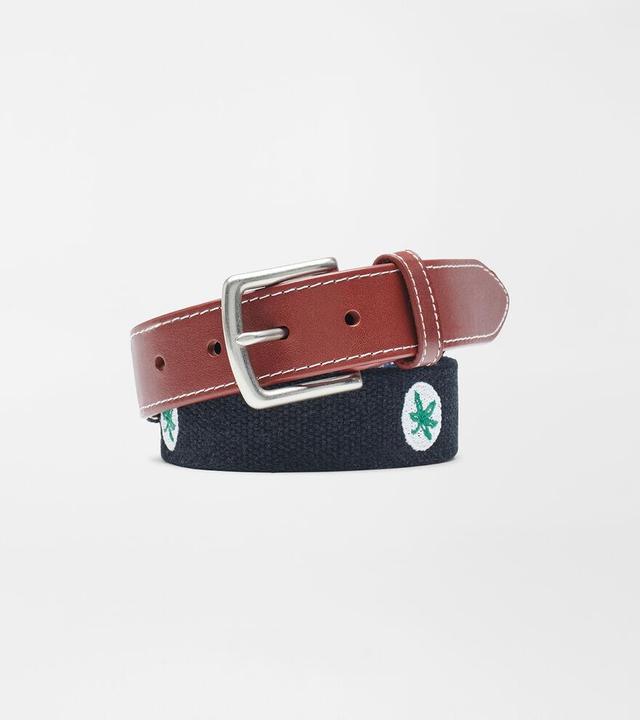 Peter Millar Mens Ohio State University Belt | Color: Black | Size: 34 | OSU Product Image