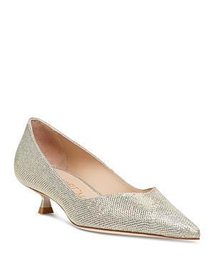 Stuart Weitzman Womens Eva Kitten Heel Pumps Product Image