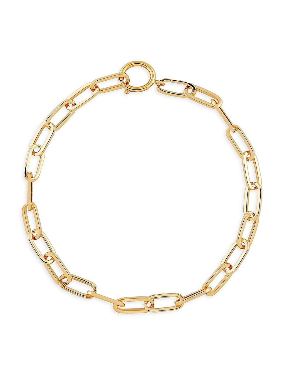 Womens 14K Gold-Plated Open Link Necklace Product Image