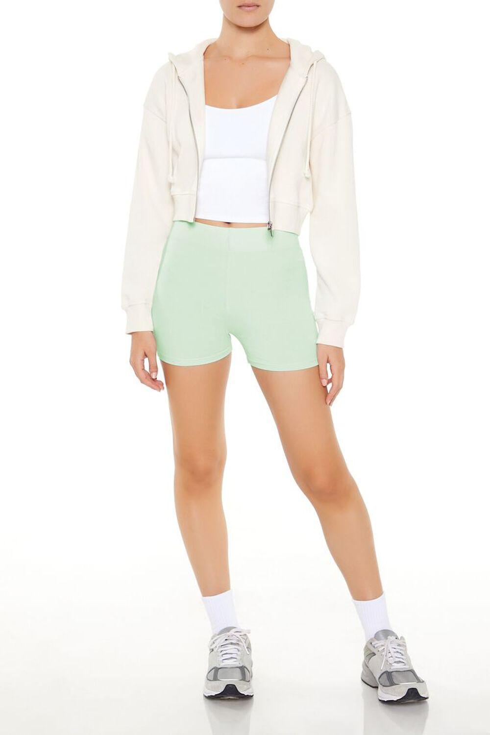 Cotton-Blend Mid-Rise Shorts | Forever 21 Product Image