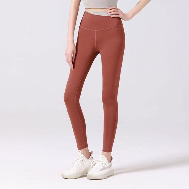 High Waist Two Tone Yoga Pants Product Image