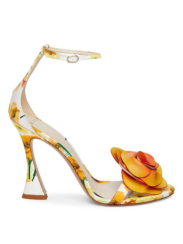 Womens Dahlia 100MM Floral Sandals Product Image