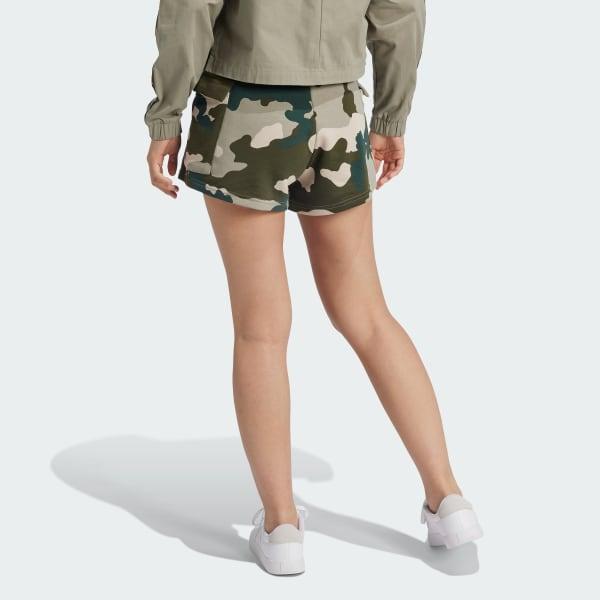 Essentials 3-Stripes Camo-Print Cargo Shorts Product Image