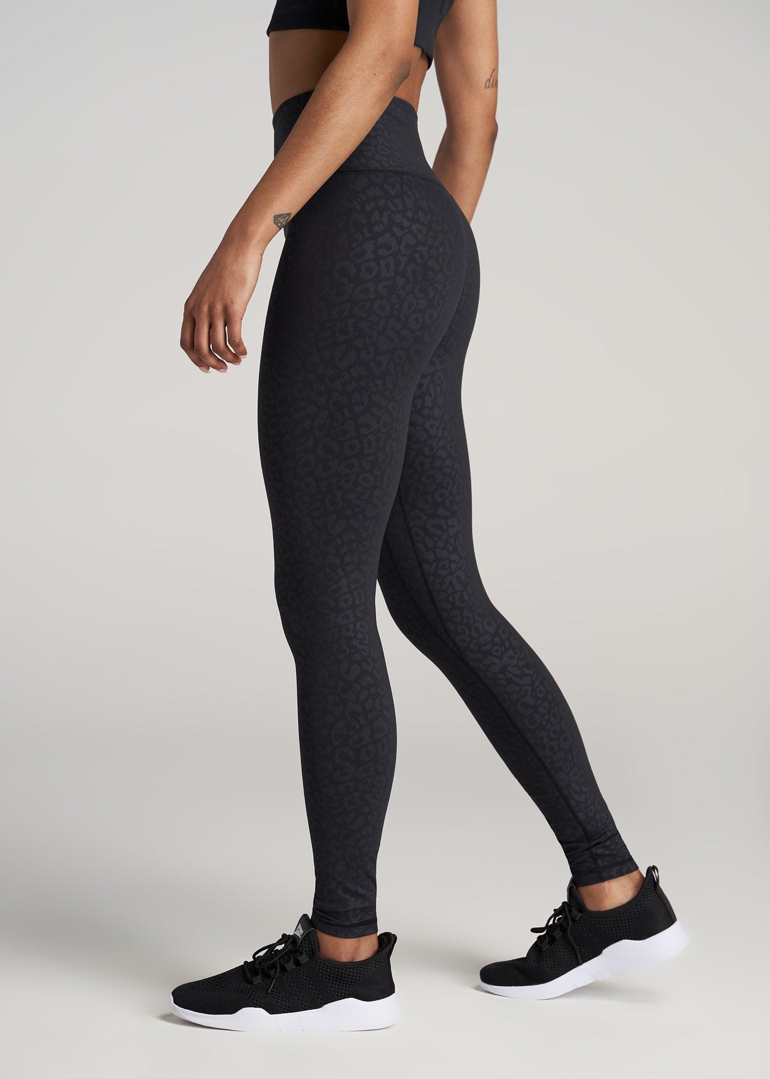 AT Balance High-Rise Leggings for Tall Women in Black Cheetah Print Product Image