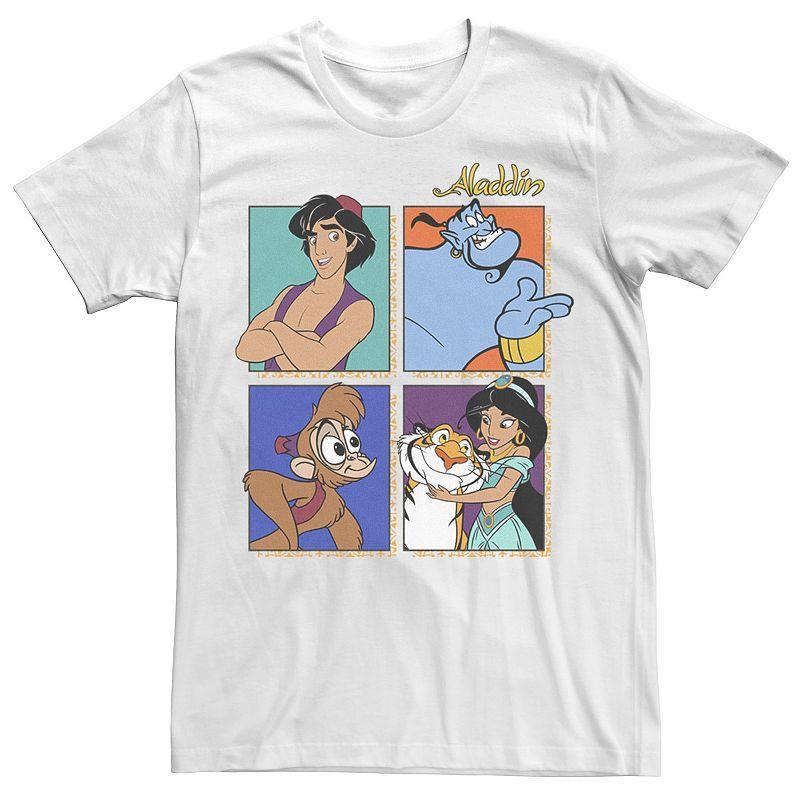 Mens Disney Aladdin Group Shot Box Up Tee White Product Image