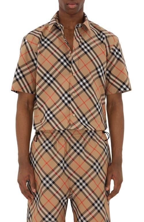 Mens Heritage Check Short-Sleeve Button-Front Shirt Product Image