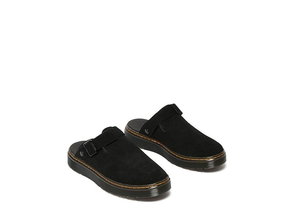 Dr. Martens Womens Carlson Suede Buckle Strap Clogs Product Image