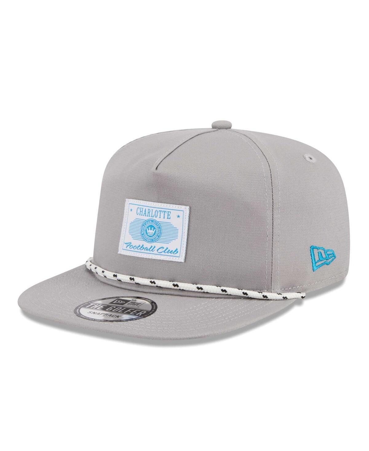 Mens New Era Gray Charlotte Fc Established Patch 9FORTY A-Frame Trucker Adjustable Hat Product Image