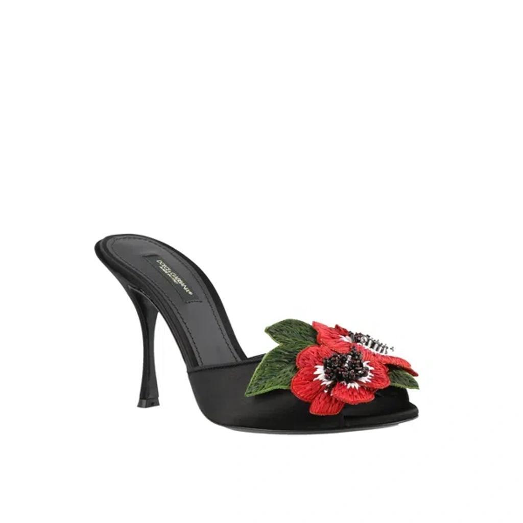 DOLCE & GABBANA Keira Mule Sandals In Black Product Image