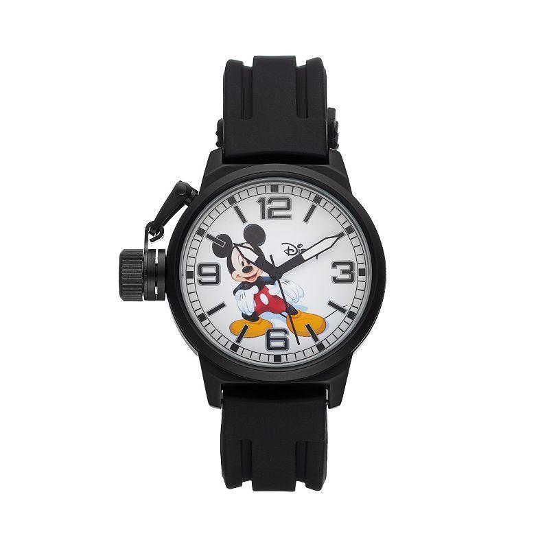 Disneys Mickey Mouse Mens Lefty Watch, Black Product Image