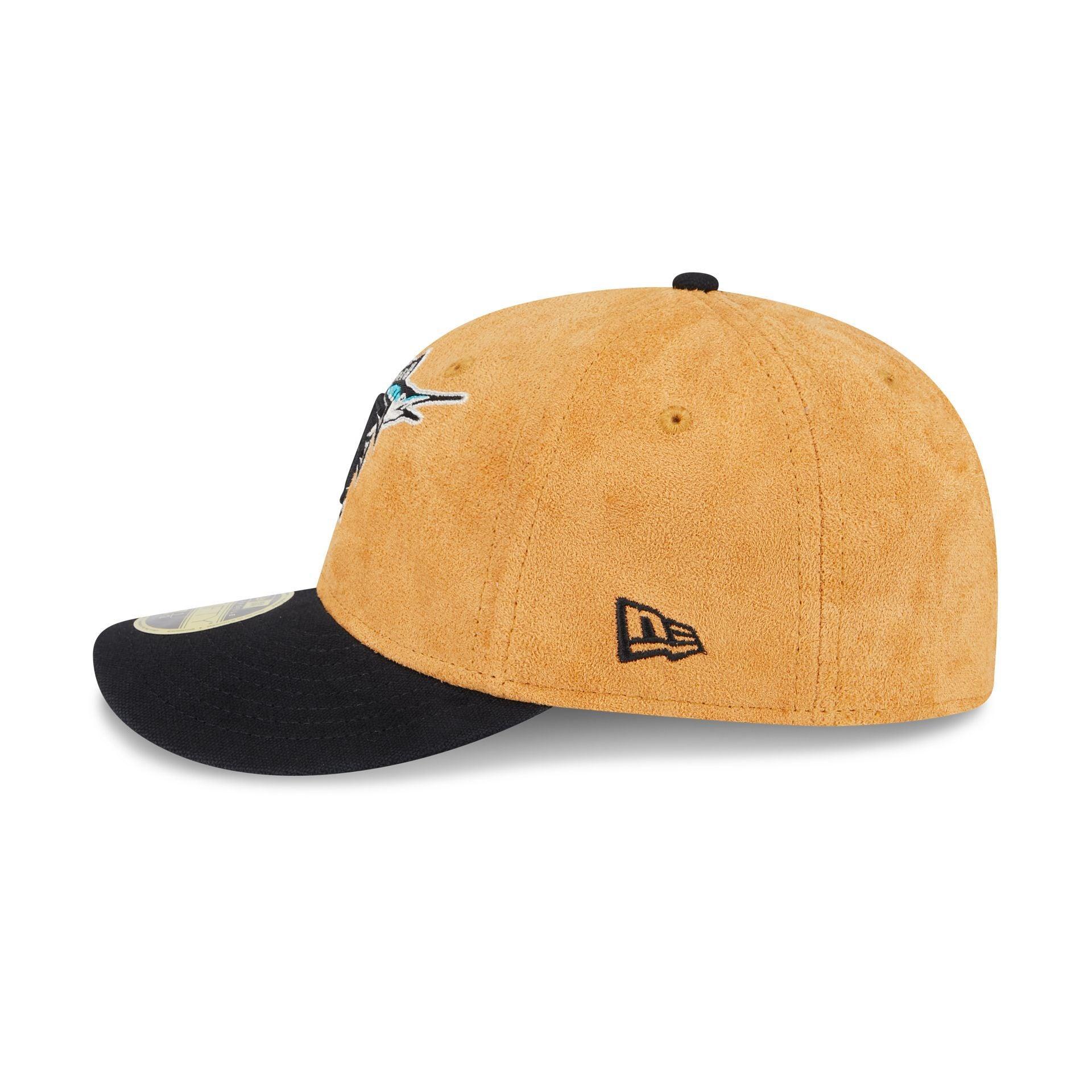 Miami Marlins Tan Texture Low Profile 59FIFTY Fitted Hat Male Product Image