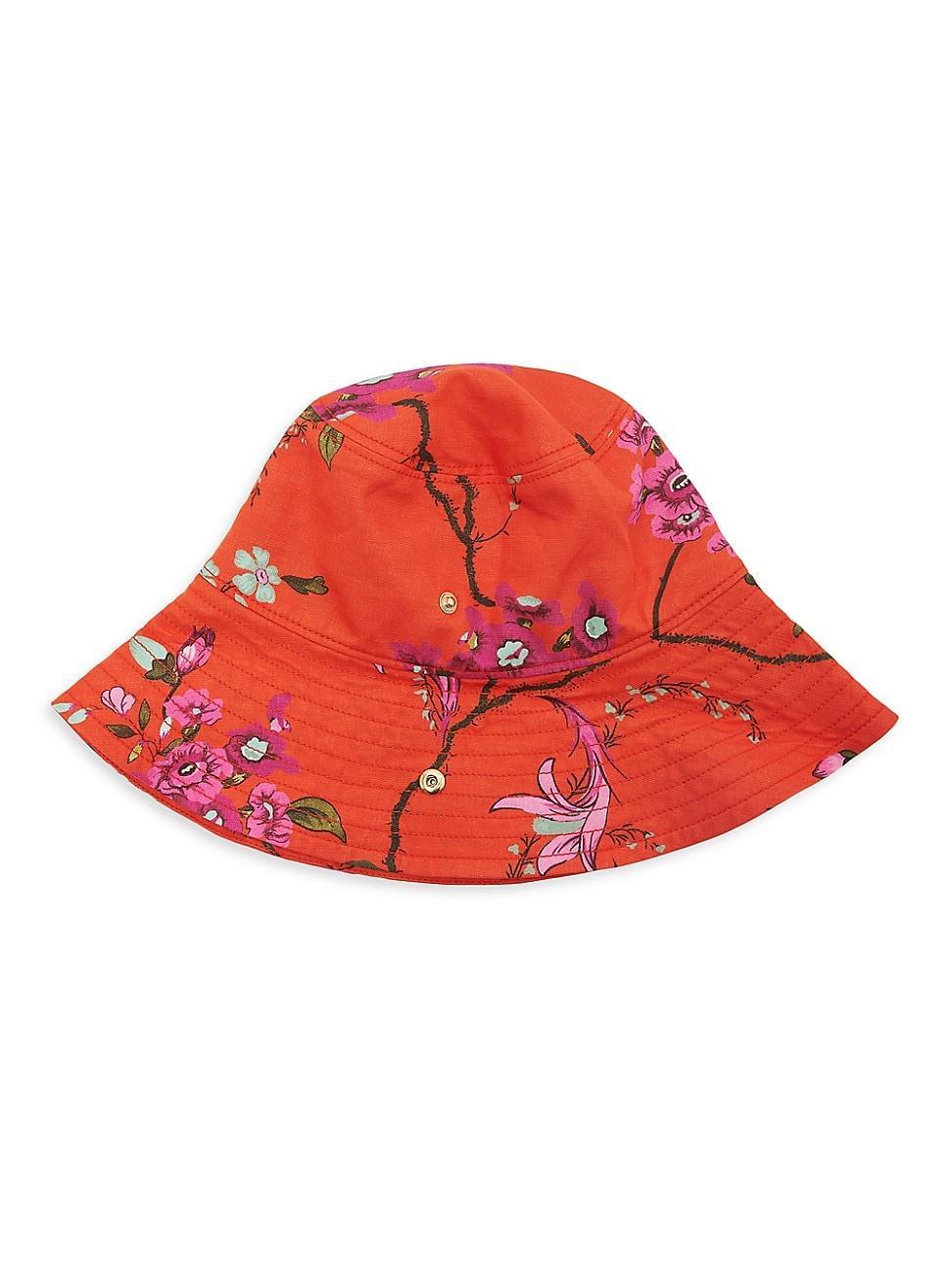 Womens Floral Cotton-Linen Bucker Hat product image