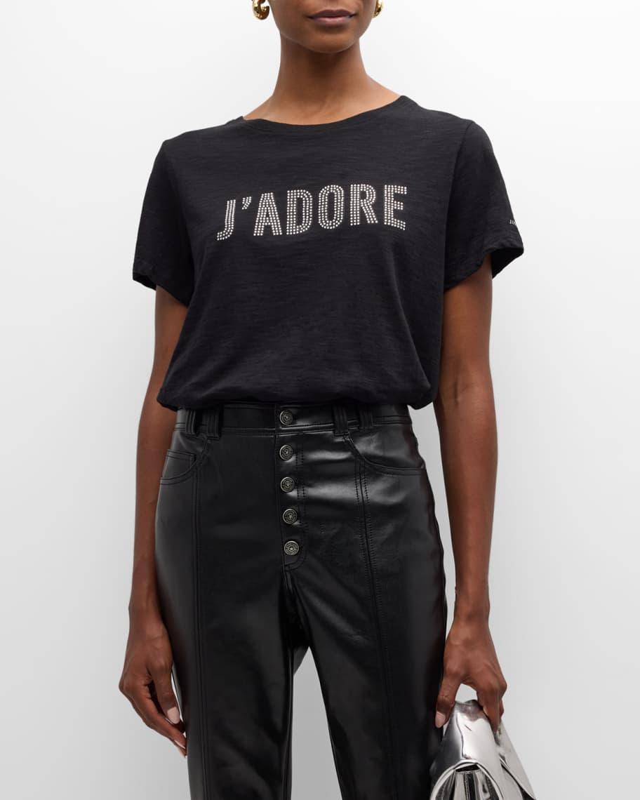 Rhinestone J'adore Short-Sleeve Tee Product Image