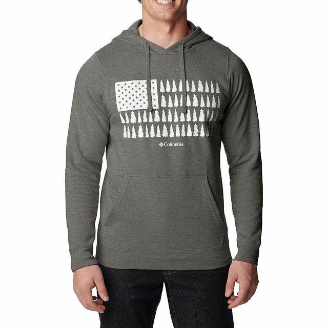 Mens Columbia Trek Graphic Fleece Hoodie Grey Heather Product Image