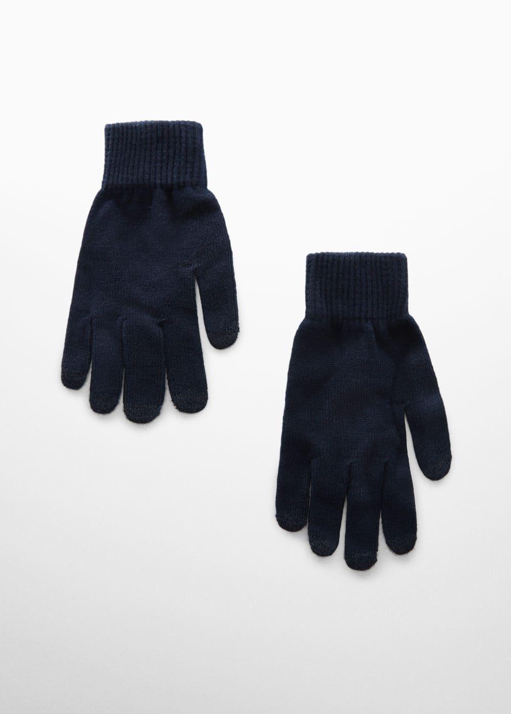 MANGO MAN - Touchscreen knitted gloves - One size - Men Product Image