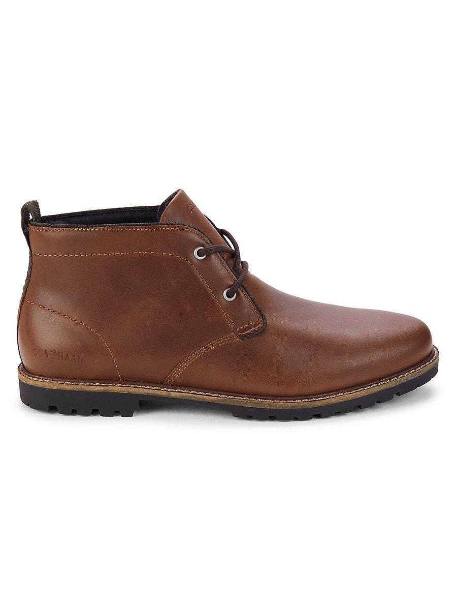Cole Haan Midland Mens Leather Chukka Boots Brown Product Image