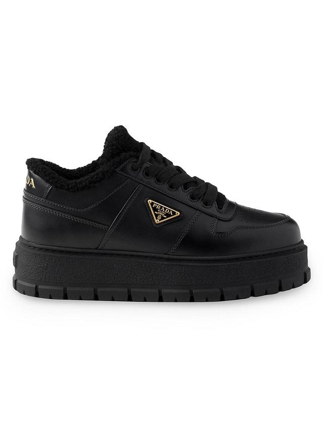 Womens Leather Sneakers Product Image