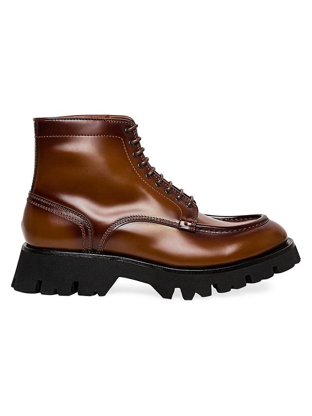 Mens Leather Lug-Sole Ankle Boots Product Image