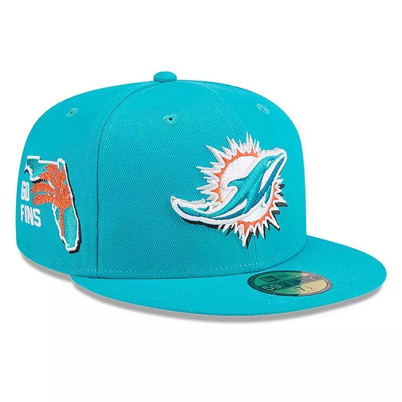 Mens New Era Aqua Miami Dolphins 2024 NFL Draft 59FIFTY Fitted Hat Turquoise A Product Image