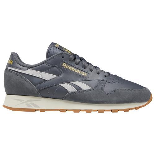 Reebok Mens Classic Leather Dusty Warehouse - Running Shoes Gray/Gold/Chalk Product Image