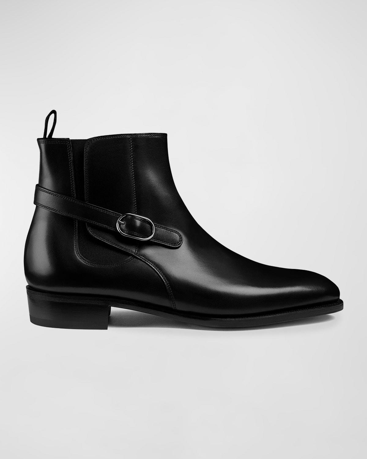 Mens Masons Buckle-Strap Leather Chelsea Boots Product Image