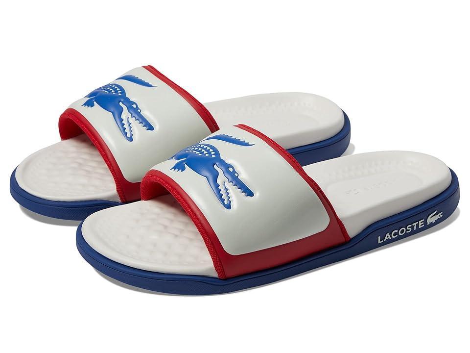 Lacoste Serve Slide Dual 1241CMA (Off-WhiteRed) Men's Sandals Product Image