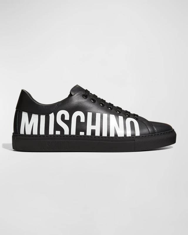 Men's Logo Leather Low-Top Sneakers Product Image