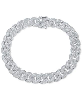 Men's Diamond Cuban Link Bracelet (10 ct. t.w) in 10k Gold Product Image