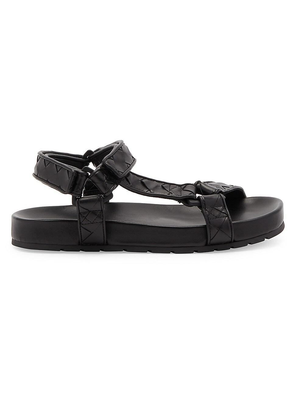 Bottega Veneta Womens Leather Flat Sandals Product Image