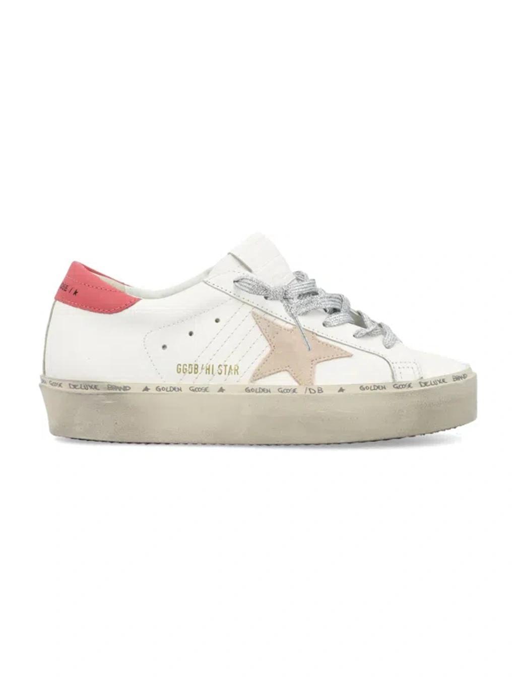 Hi Star Sneakers In White Taupe Red Product Image