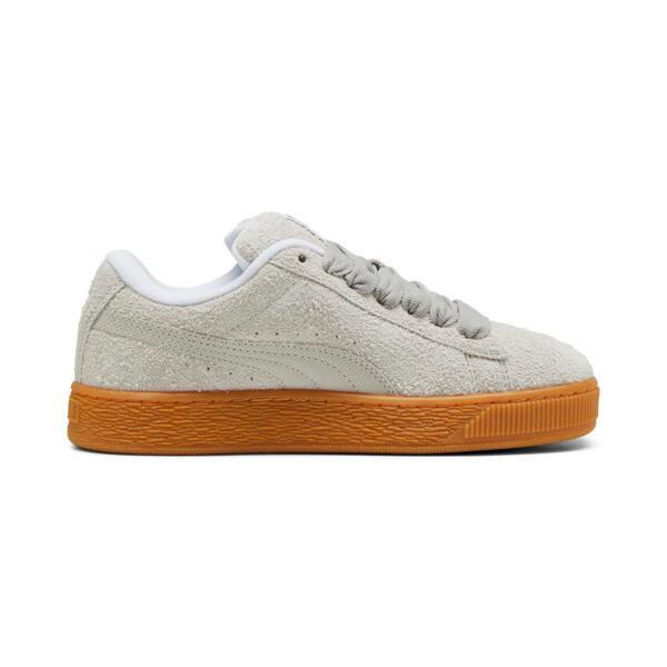 PUMA Suede XL Hairy Sneakers Women in Feather Grey/Gum Product Image