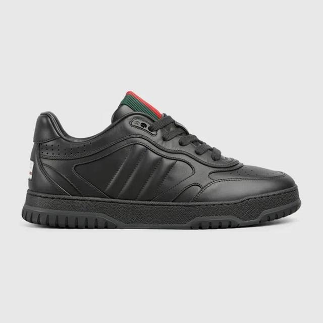 GUCCI Re-web Leather Sneakers In Black Product Image